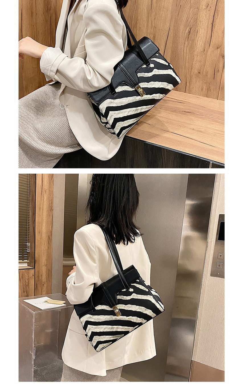 Fashion Zebra Pattern Pu Zipper Lock Crossbody Shoulder Bag,Messenger bags
