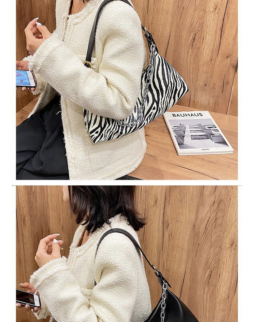 Fashion Zebra Thick Stripes Pu Zebra Zebra Pinstripe Shoulder Bag,Messenger bags