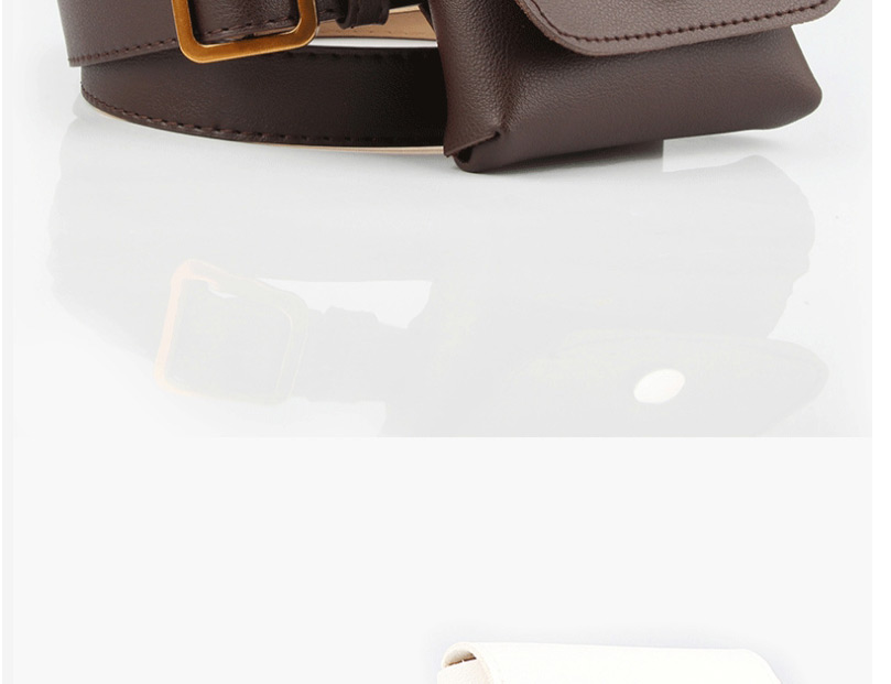 Fashion White Waist Bag Key Mobile Phone Dual Purpose Thin Belt,Thin belts