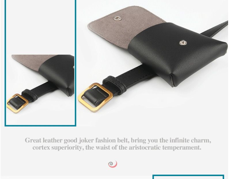 Fashion Black Waist Bag Key Mobile Phone Dual Purpose Thin Belt,Thin belts