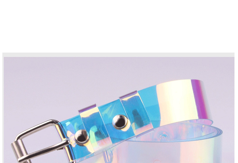 Fashion 110 Colorful Colorful Transparent Square Buckle Belt,Wide belts