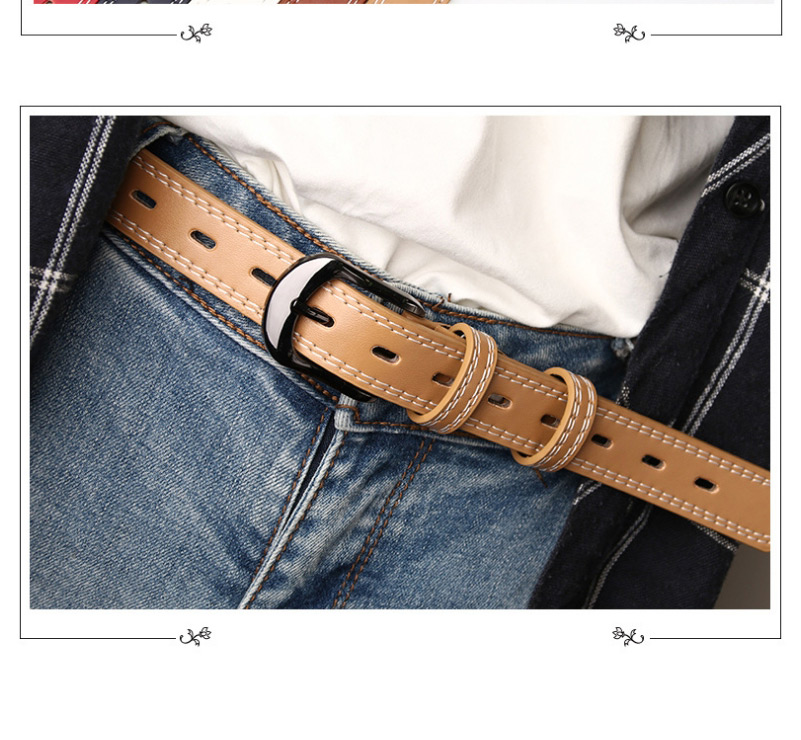 Fashion Khaki Japanese Buckle Alloy Jeans Dress Belt,Wide belts
