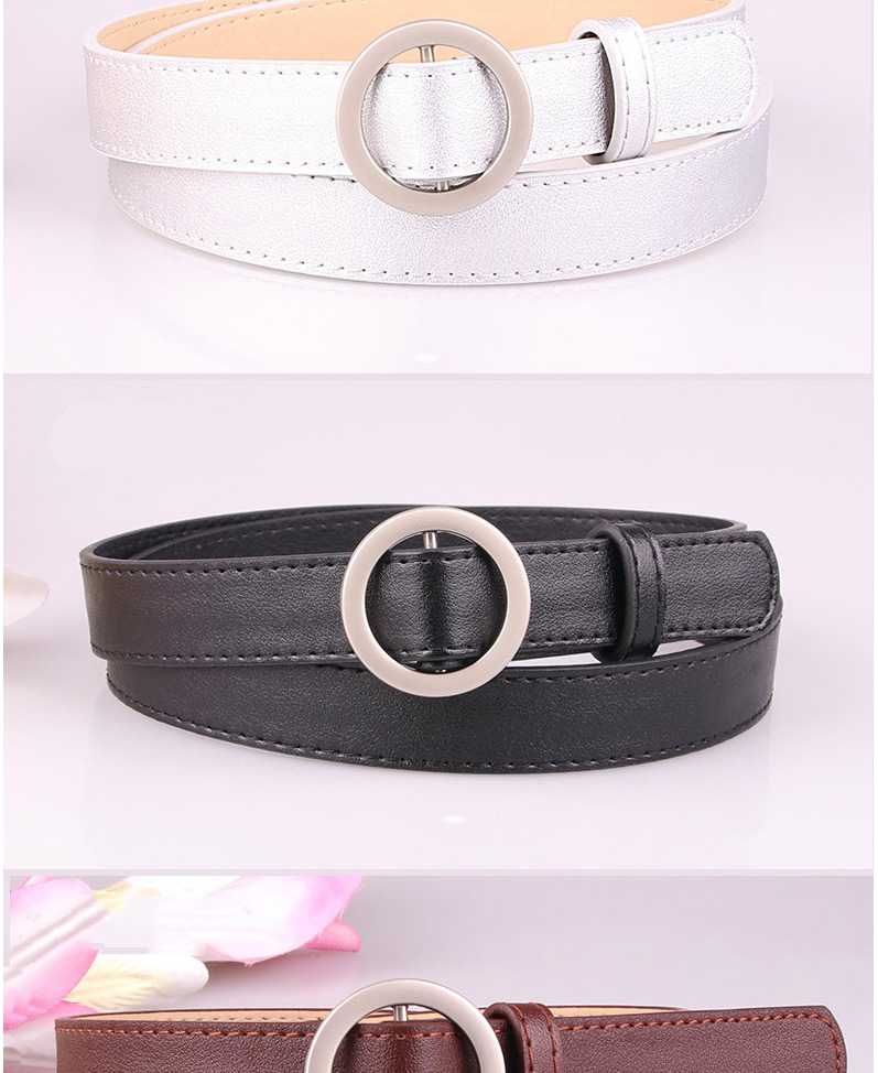 Fashion Coffee Thin Belt For Jeans Without Holes,Wide belts