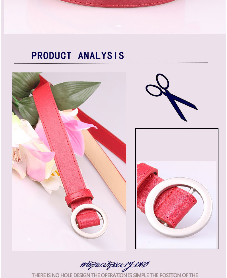 Fashion White Thin Belt For Jeans Without Holes,Wide belts