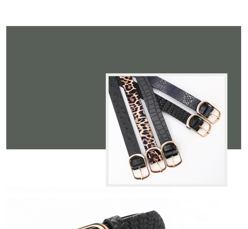 Fashion Stone Pattern Black Rectangular Buckle Knitted Dress Sweater Belt,Wide belts