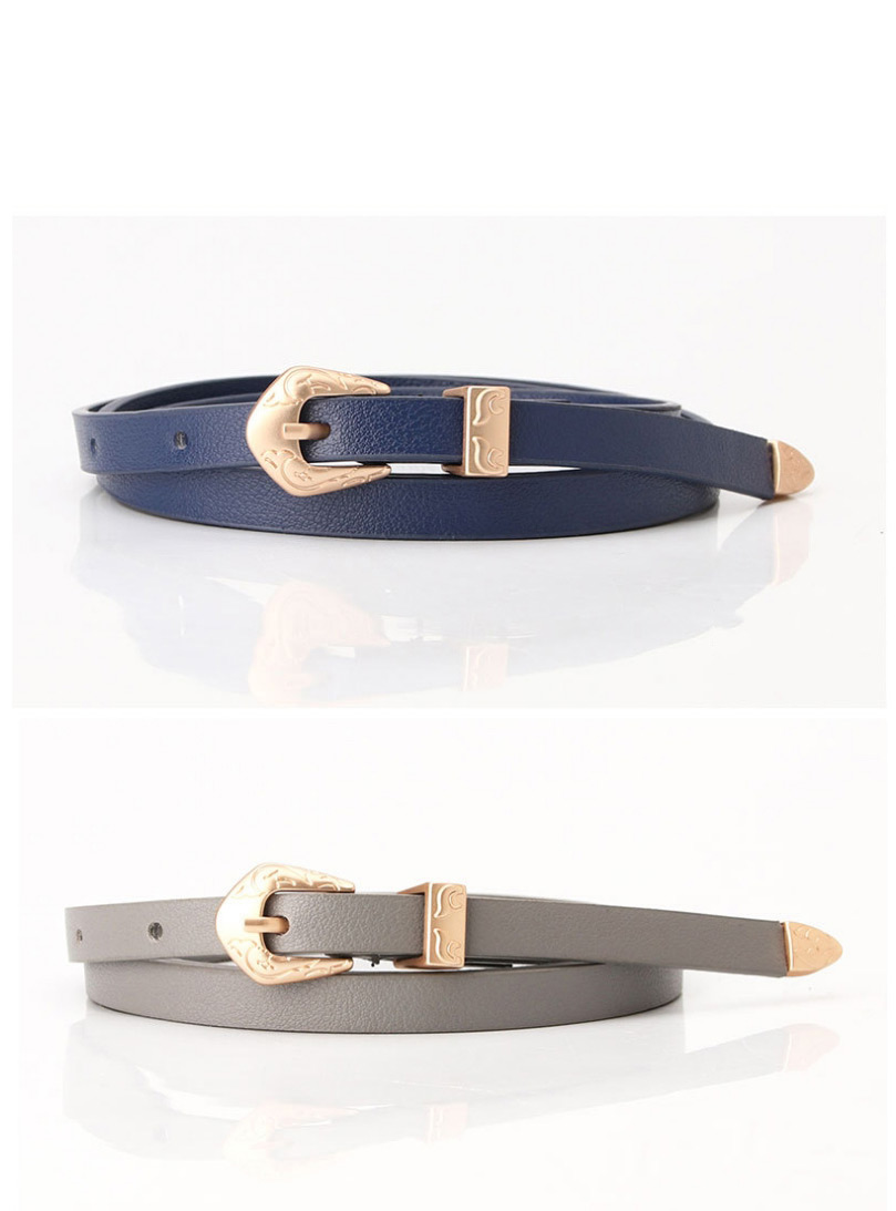 Fashion Camel Thin Leather Belt Carved Buckle Alloy Belt,Thin belts