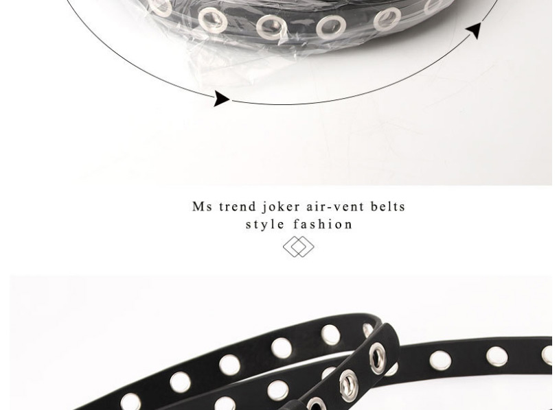 Fashion Black Atmospheric Eye Belt Hollow Belt,Thin belts