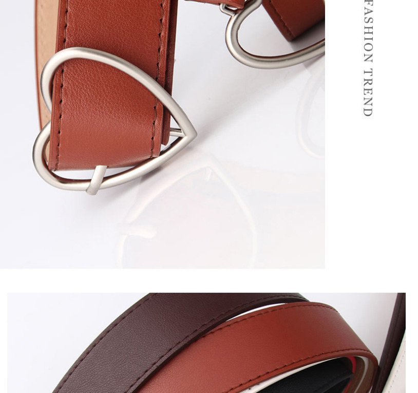 Fashion Brown Love Pin Buckle Pendant Alloy Imitation Leather Belt,Wide belts