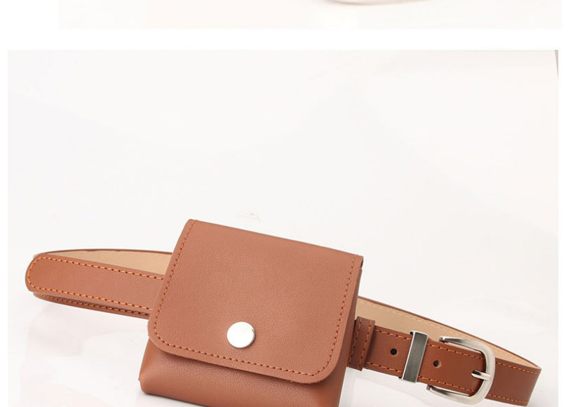 Fashion Khaki Multifunctional Small Belt Bag With Japanese Buckle,Wide belts