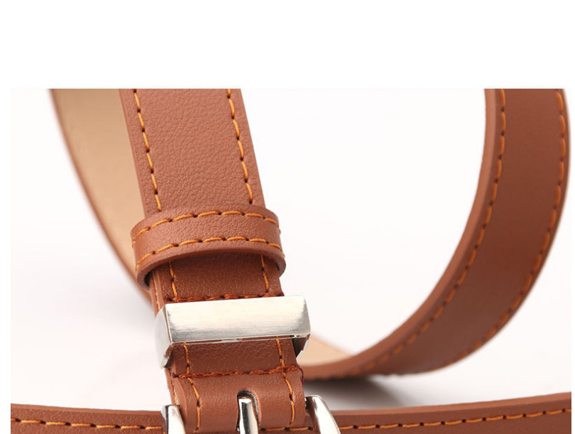 Fashion Brown Imitation Leather Japanese Buckle Alloy Belt,Wide belts