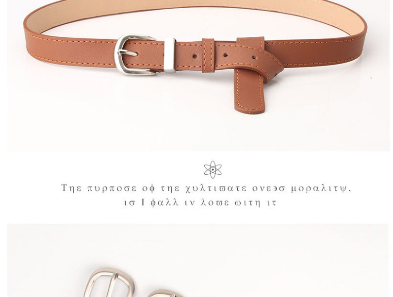 Fashion Brown Imitation Leather Japanese Buckle Alloy Belt,Wide belts