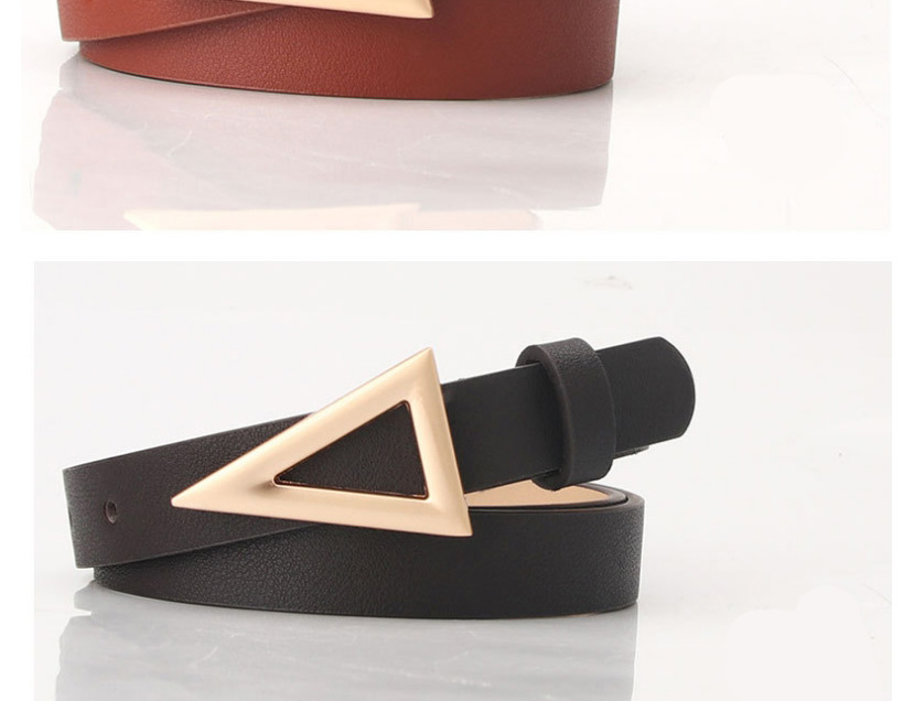 Fashion Camel Triangular Snap Button Dress Belt,Thin belts