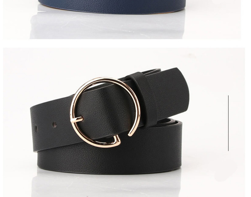 Fashion Black Letter Round Buckle Belt,Wide belts