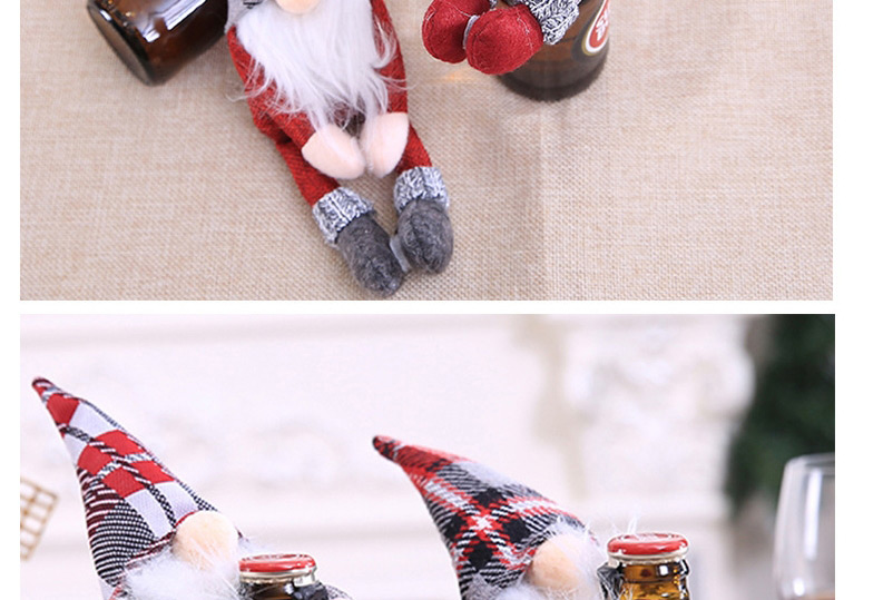 Fashion Red Old Man Christmas Items Santa Claus Holding Red Wine Set,Festival & Party Supplies