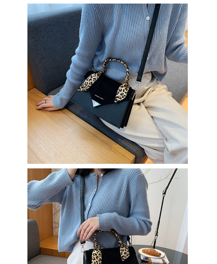 Fashion Blue Silk Scarf Flap Gilded Letters Crossbody Shoulder Bag,Messenger bags