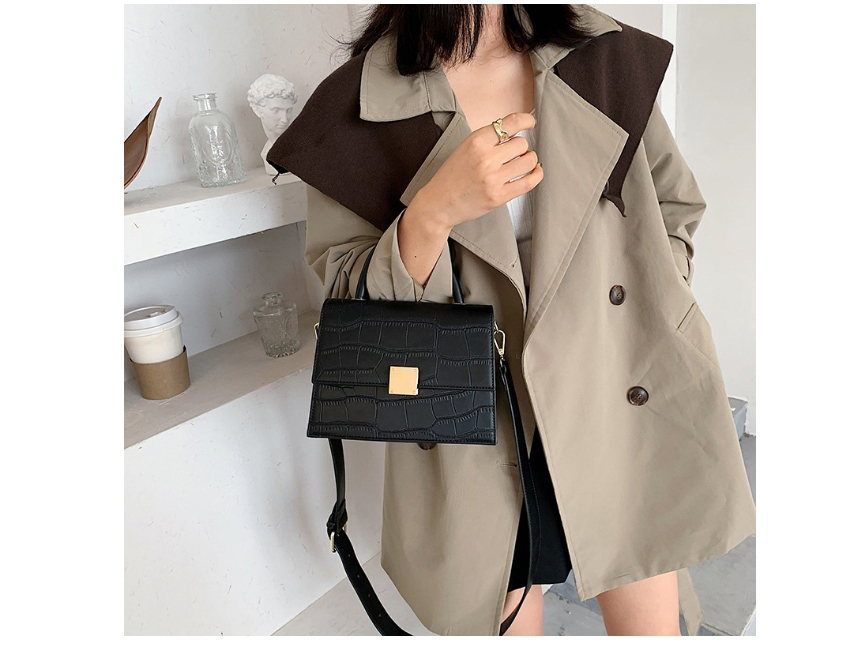 Fashion Coffee Color Stone Pattern Flap One Shoulder Diagonal Bag,Messenger bags
