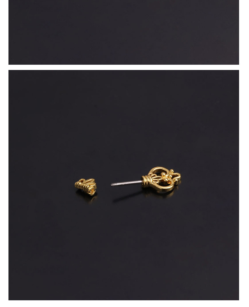 Fashion 2#gold Stainless Steel Pendant Geometric Micro-inlaid Zircon Earrings,Earrings