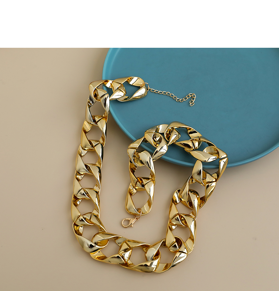Fashion Gold Color Resin Chain Necklace,Chains