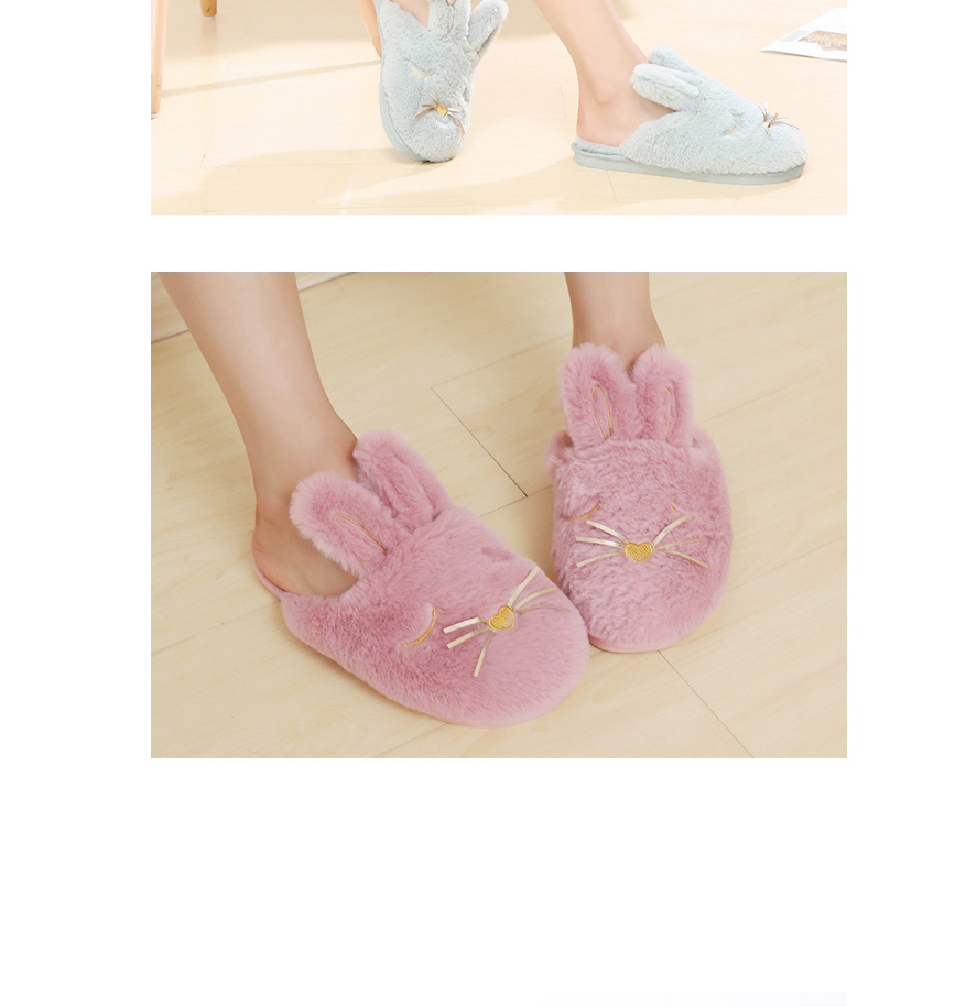 Fashion Purple Rabbit Plush Toe Slippers,Slippers