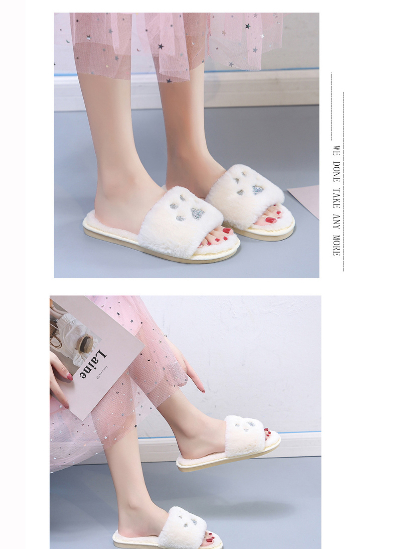 Fashion Yellow Non-slip Small Foot Opening Plush Slippers,Slippers