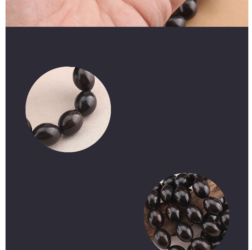Fashion Egg-shaped Ebony Bracelets Hand Made Ebony Bead Elastic Bracelet,Fashion Bracelets