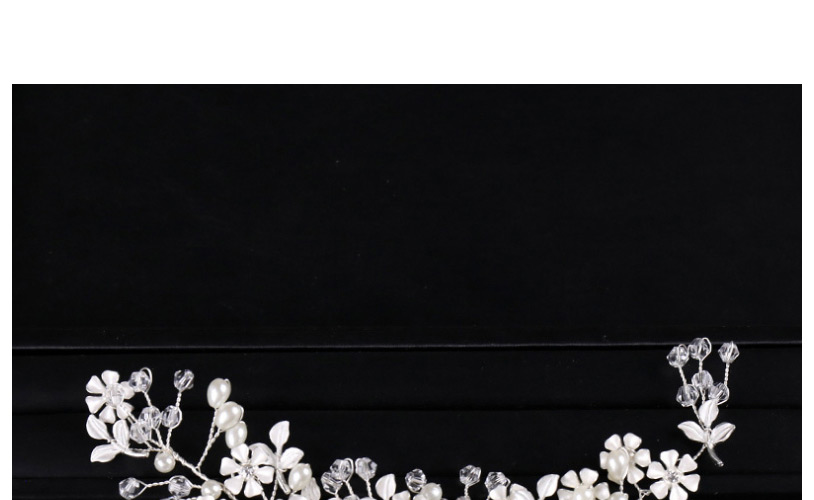 Fashion Silver Handmade Pearl Alloy Flower Insert Comb,Bridal Headwear