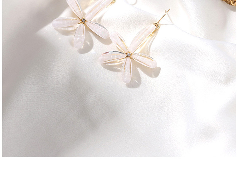 Fashion Little Flowers Small Daisy And Diamond Flower Tassel Earrings,Drop Earrings