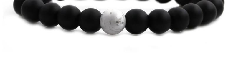 Fashion White Pine Frosted 8mm Frosted White Turquoise Round Beads Men S Bracelet,Fashion Bracelets