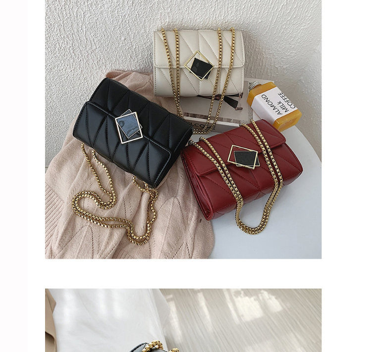Fashion Black Chain Diamond Shoulder Messenger Bag,Handbags