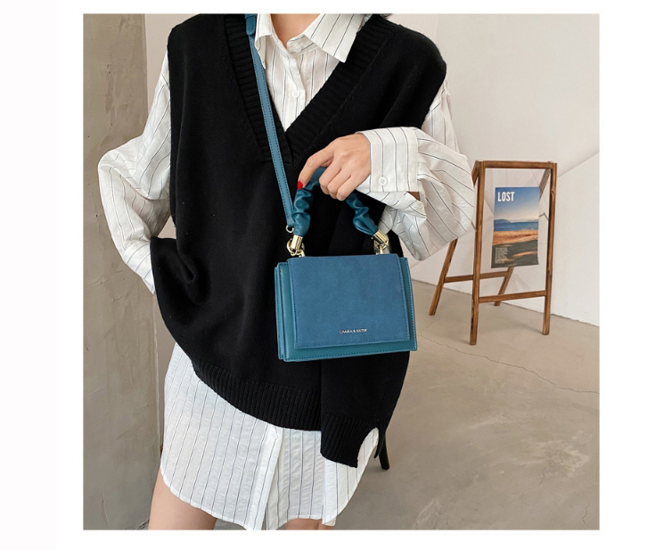 Fashion Black Folded Flap Shoulder Crossbody Bag,Shoulder bags
