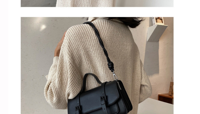 Fashion Coffee Color Woven Shoulder Strap Shoulder Messenger Bag,Shoulder bags
