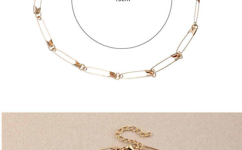 Fashion Gold Color Brooch Alloy Hollow Necklace,Chains