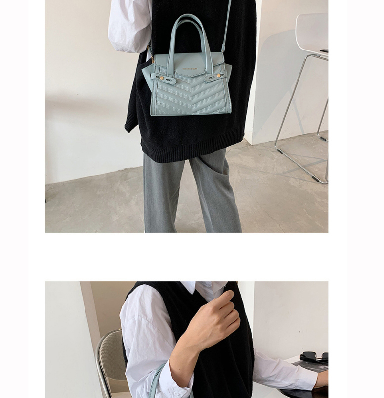 Fashion White Belt Rhombus Gilded Letters One-shoulder Messenger Bag,Handbags