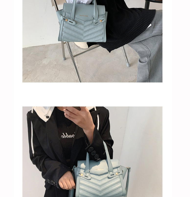 Fashion Khaki Belt Rhombus Gilded Letters One-shoulder Messenger Bag,Handbags
