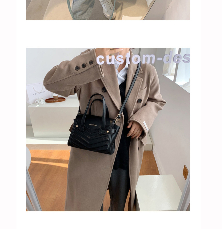 Fashion Blue Belt Rhombus Gilded Letters One-shoulder Messenger Bag,Handbags