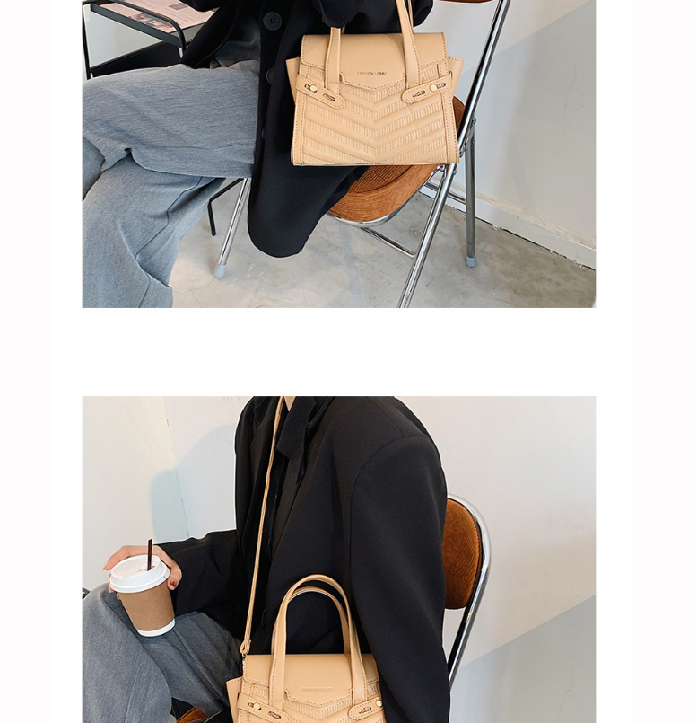 Fashion Blue Belt Rhombus Gilded Letters One-shoulder Messenger Bag,Handbags