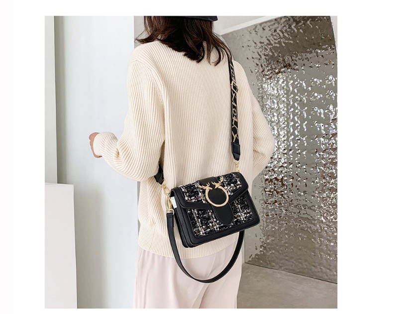 Fashion Coffee Color Woolen Broadband Antlers Shoulder Messenger Bag,Handbags