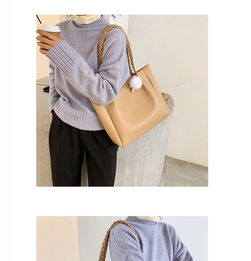 Fashion Coffee Color Large Capacity Chain Gilt Letter Shoulder Bag,Handbags