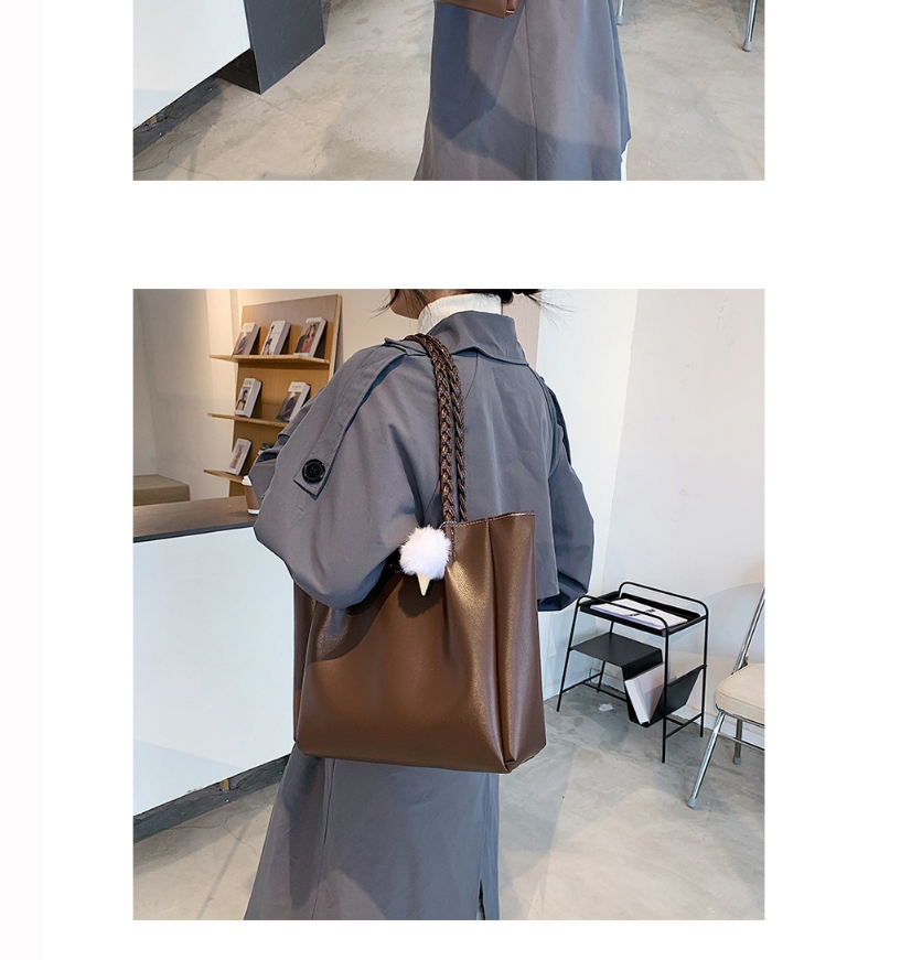 Fashion Black Large Capacity Chain Gilt Letter Shoulder Bag,Handbags