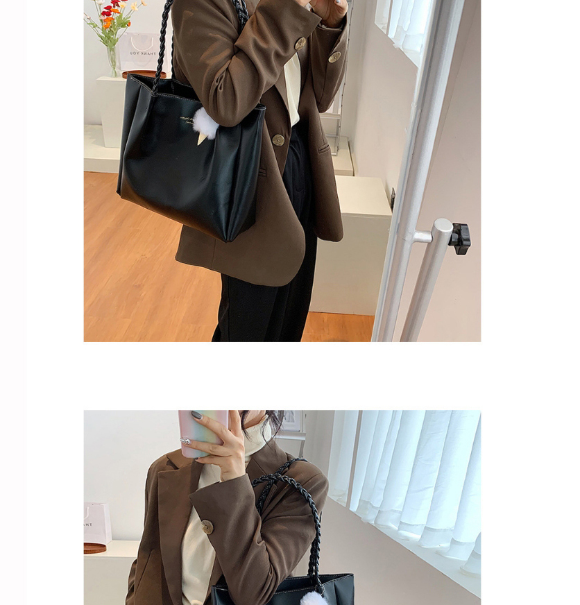 Fashion Coffee Color Large Capacity Chain Gilt Letter Shoulder Bag,Handbags