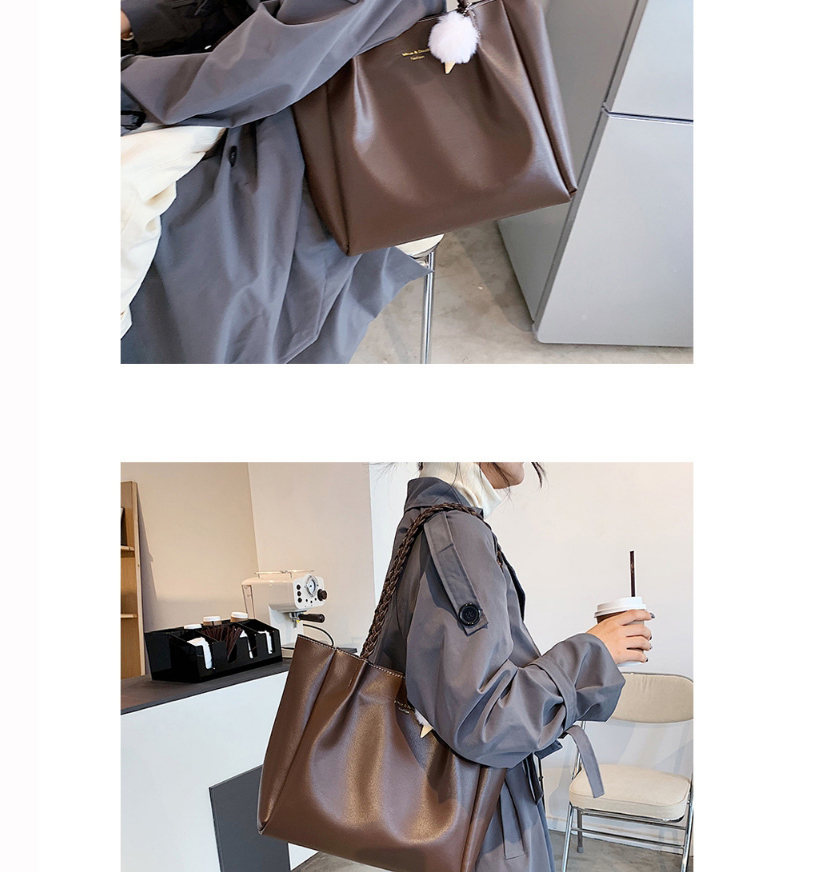 Fashion Khaki Large Capacity Chain Gilt Letter Shoulder Bag,Handbags