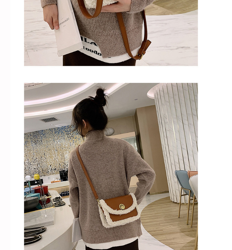 Fashion Black Flap Shoulder Crossbody Bag With Raw Edge Lock,Shoulder bags
