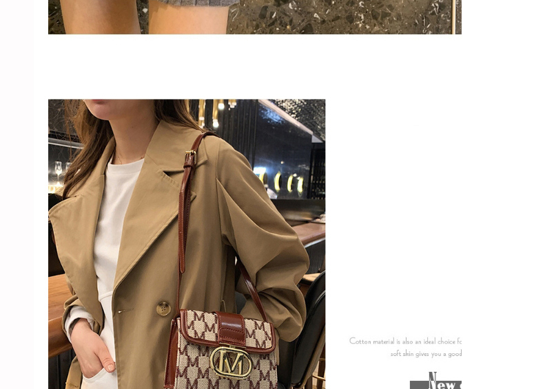 Fashion Black Letter Print Contrast Color Stitching Shoulder Messenger Bag,Shoulder bags