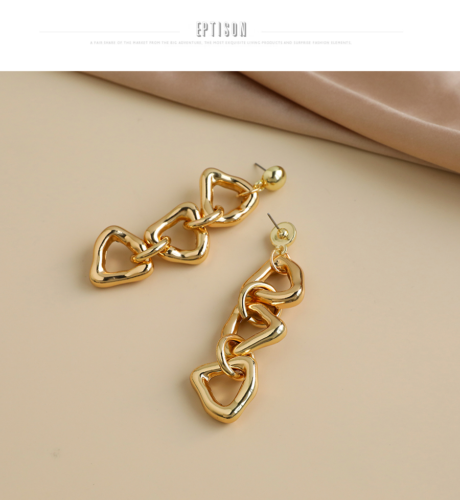 Fashion Gold Color Resin Geometric Chain Earrings,Drop Earrings