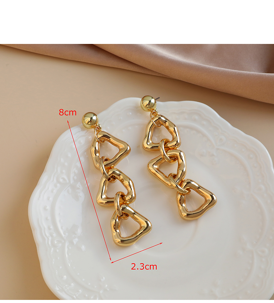 Fashion Silver Color Resin Geometric Chain Earrings,Drop Earrings