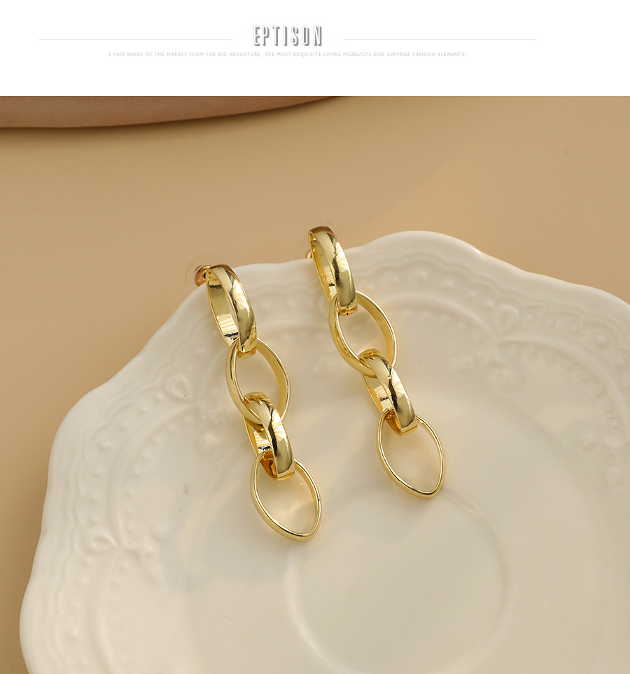 Fashion Gold Color Resin Chain Earrings,Drop Earrings
