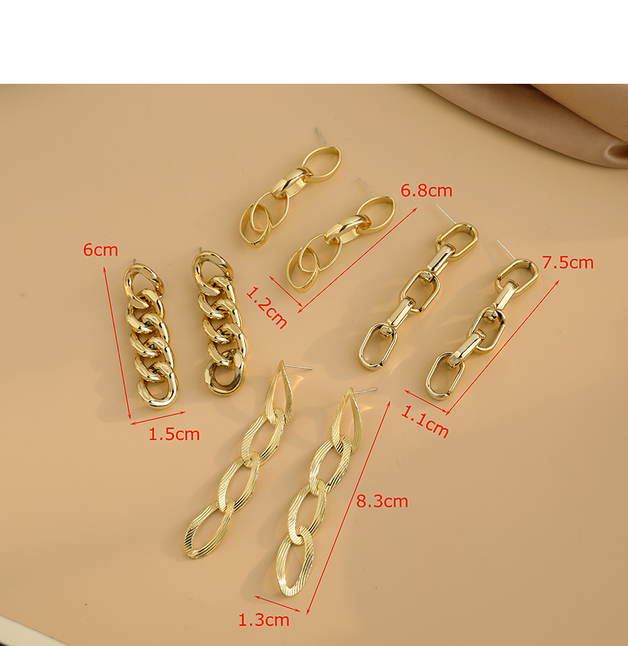 Fashion Gold Color Alloy Chain Earrings,Drop Earrings