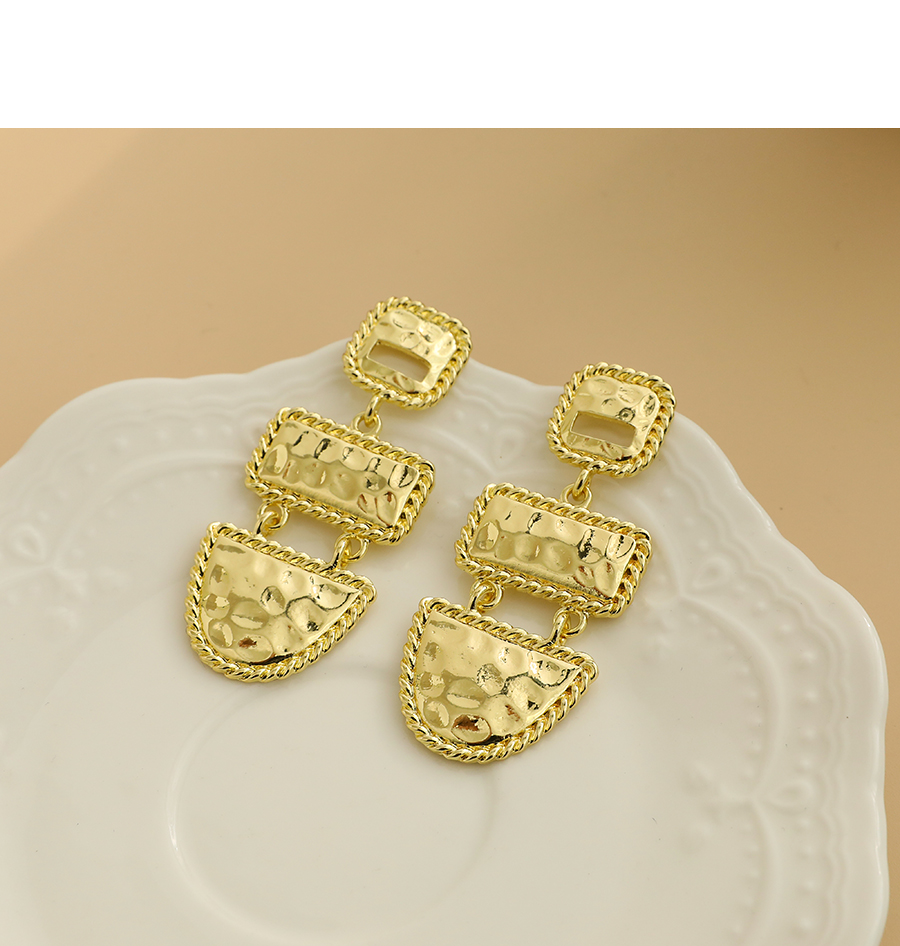 Fashion Gold Color Alloy Geometric Shape Ear Studs,Drop Earrings