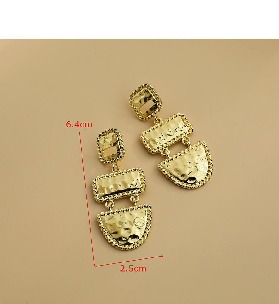 Fashion Gold Color Alloy Geometric Shape Ear Studs,Drop Earrings
