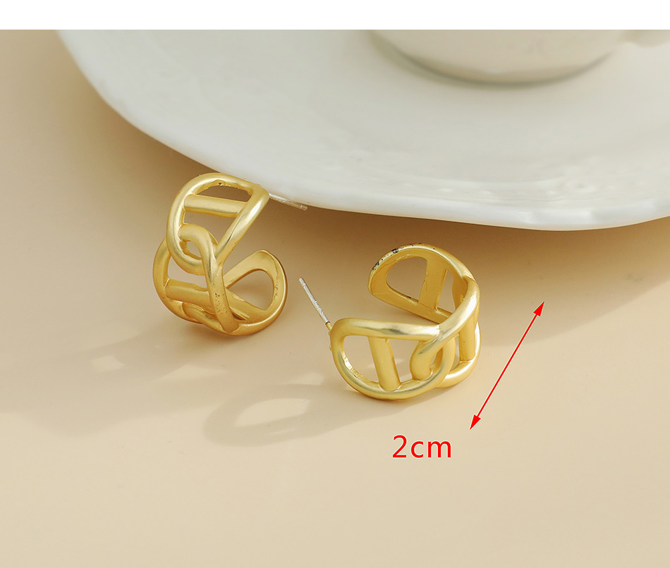 Fashion Gold Color Alloy Round Ear Studs,Stud Earrings